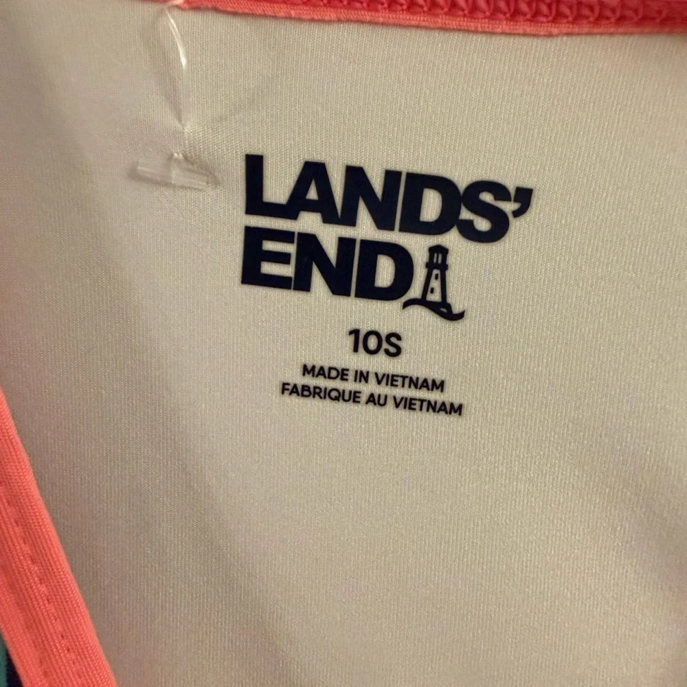 Lands’ End Long Sleeve Floral Rash Guard – Girls 10 Slim